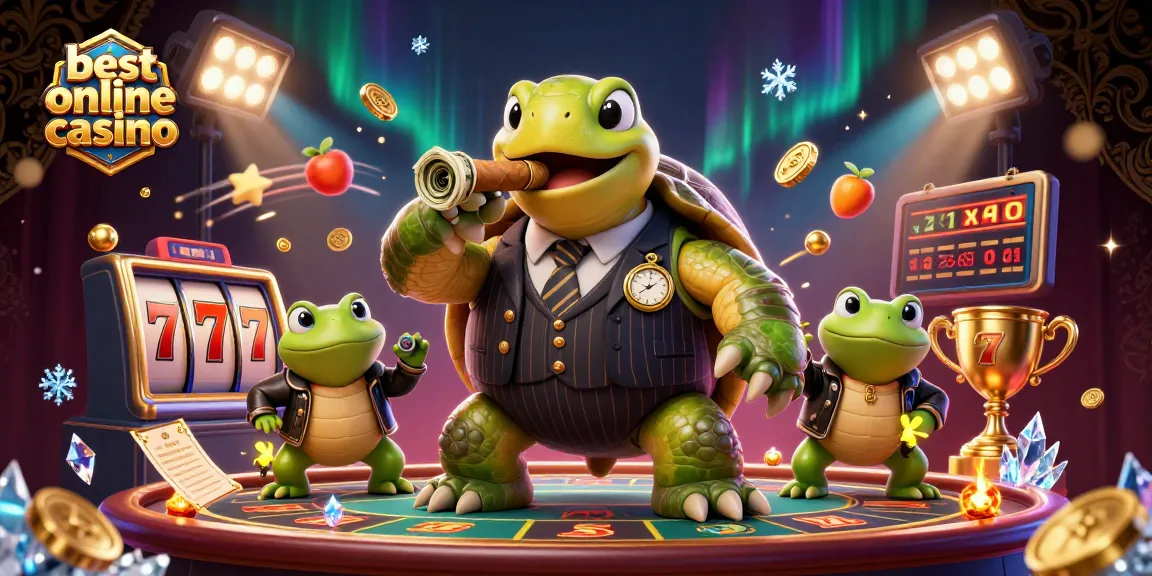 Experience the best online casino with a vibrant 3D scene showcasing action and excitement.